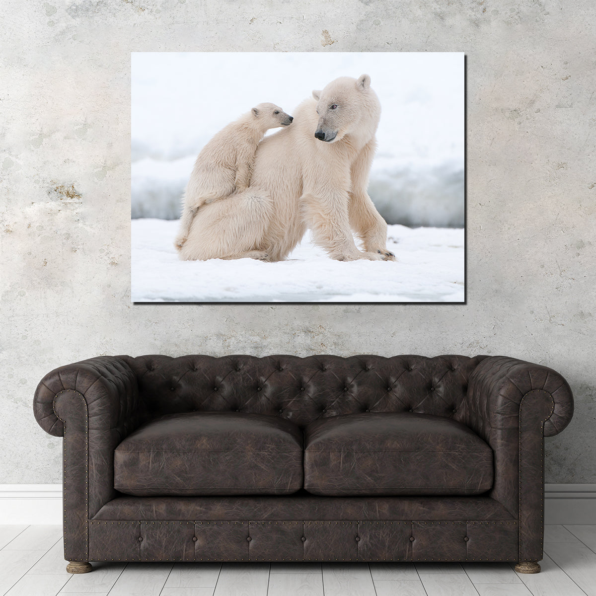 Polar Bear with Cub Wall Art