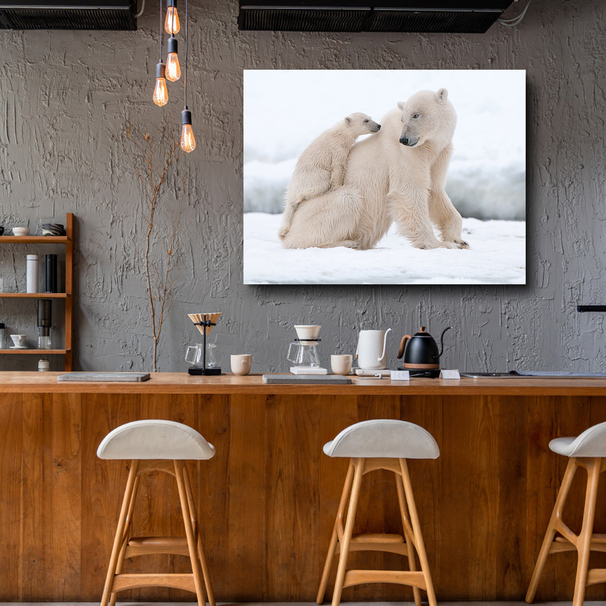 Polar Bear with Cub Wall Art