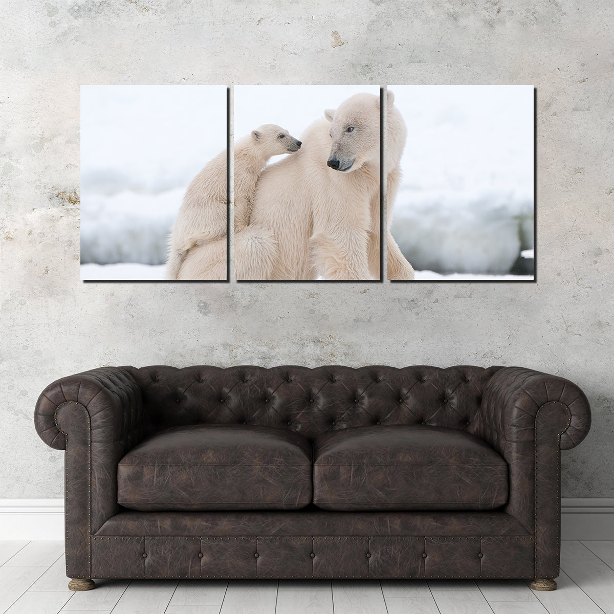 Polar Bear with Cub Wall Art