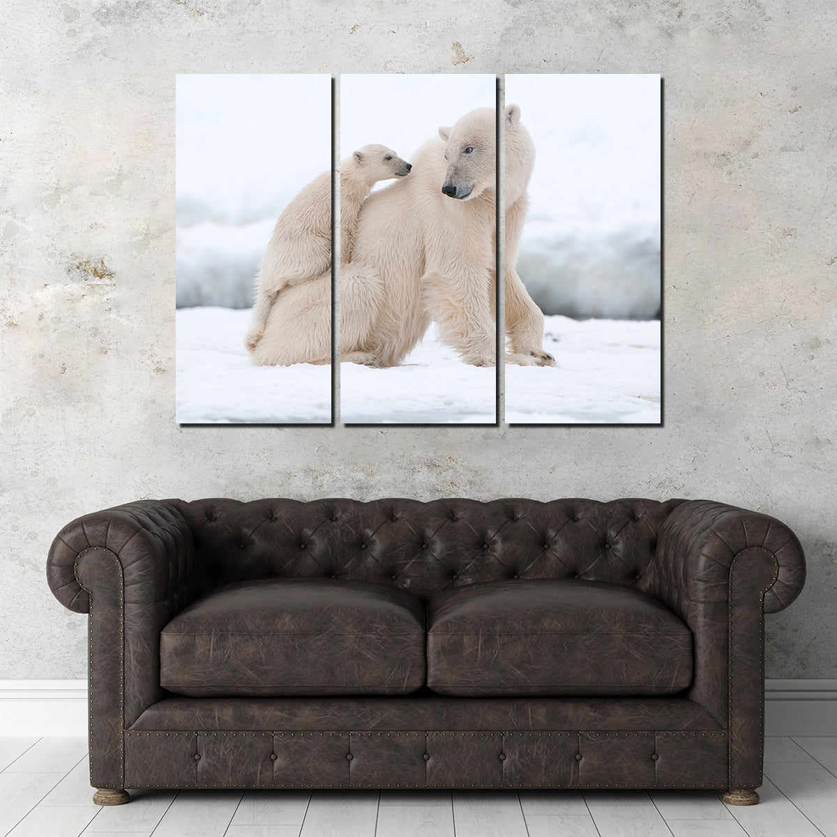 Polar Bear with Cub Wall Art