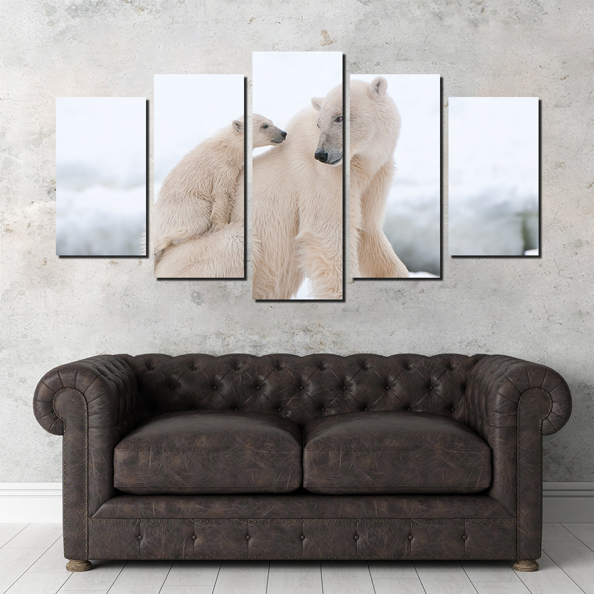 Polar Bear with Cub Wall Art