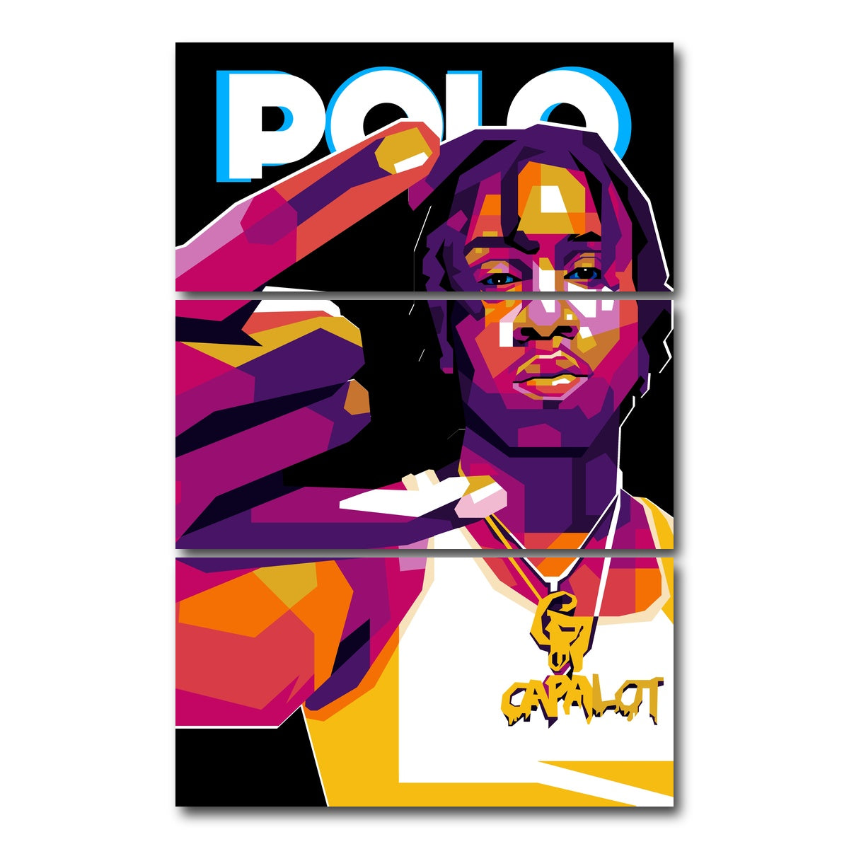 AUTO-MOCKUP WHITE | Polo | 3 Piece | Gallery Wrap Canvas | group=12x24_stacked