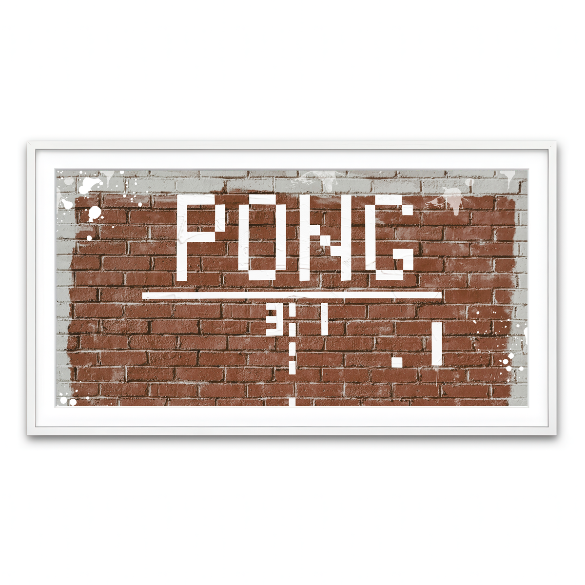 Framed Print 2x1 White