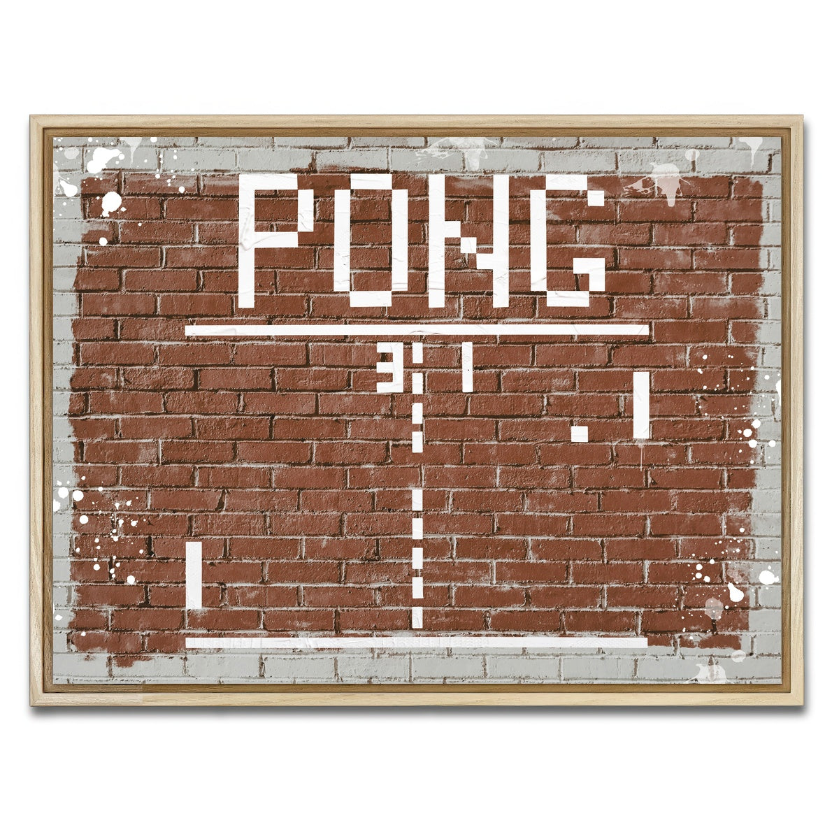 AUTO-MOCKUP WHITE | Pong | 1 Piece | Natural Framed Canvas | group=4x3