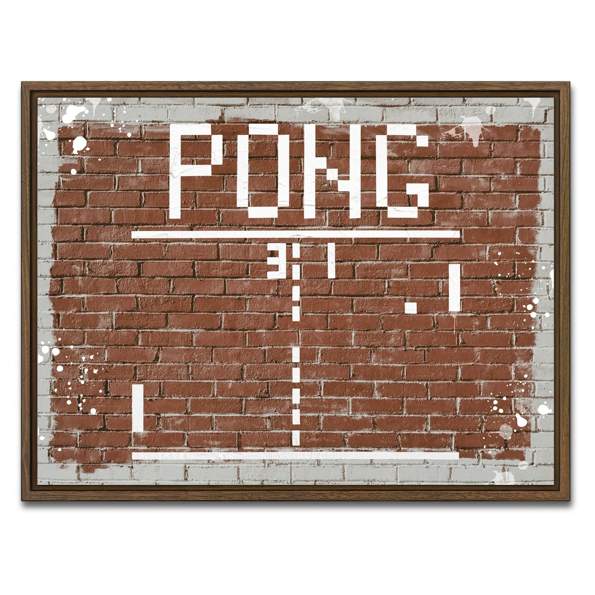 AUTO-MOCKUP WHITE | Pong | 1 Piece | Walnut Framed Canvas | group=4x3
