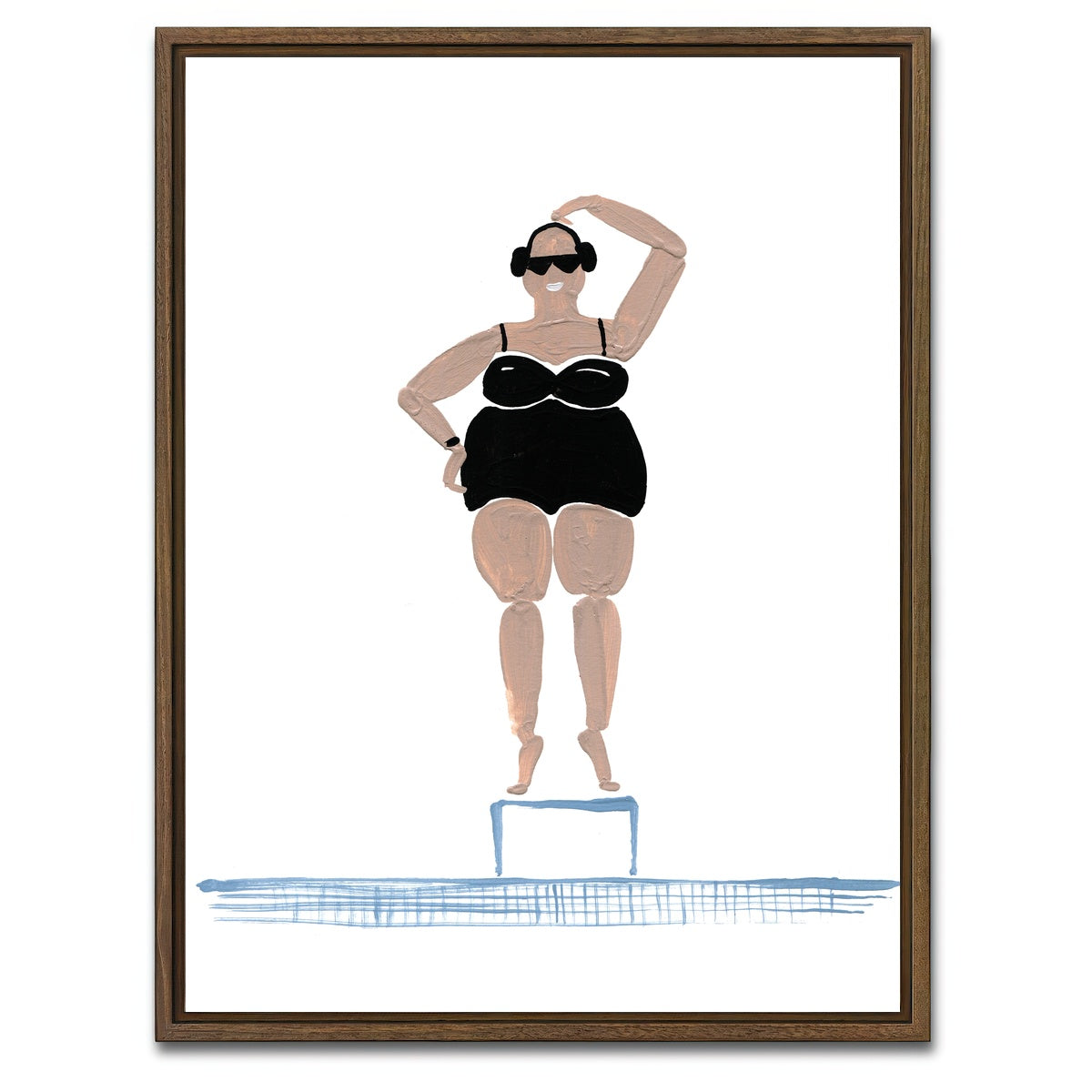AUTO-MOCKUP WHITE | Pool Time | 1 Piece | Walnut Framed Canvas | group=3x4