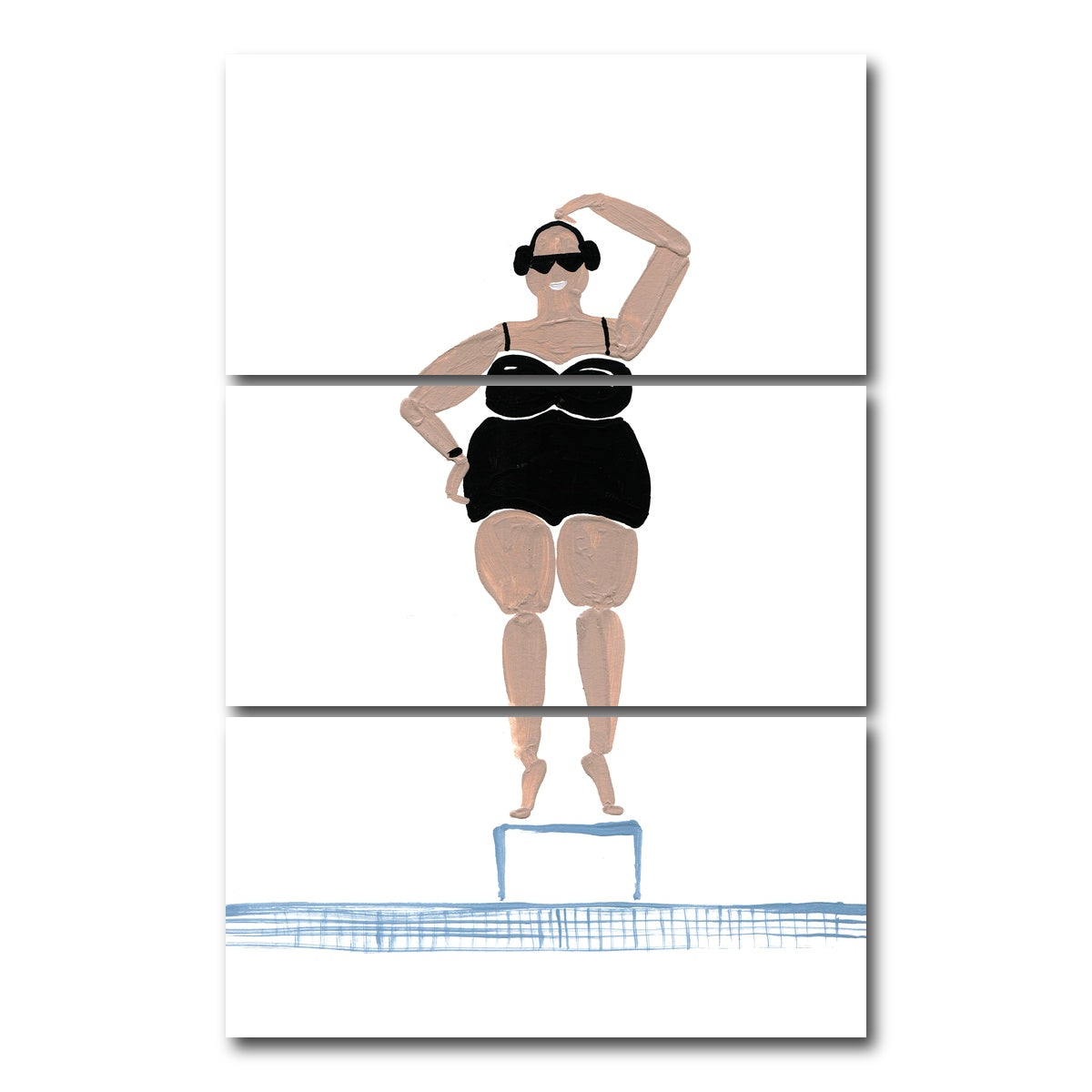 AUTO-MOCKUP WHITE | Pool Time | 3 Piece | Gallery Wrap Canvas | group=12x24_stacked