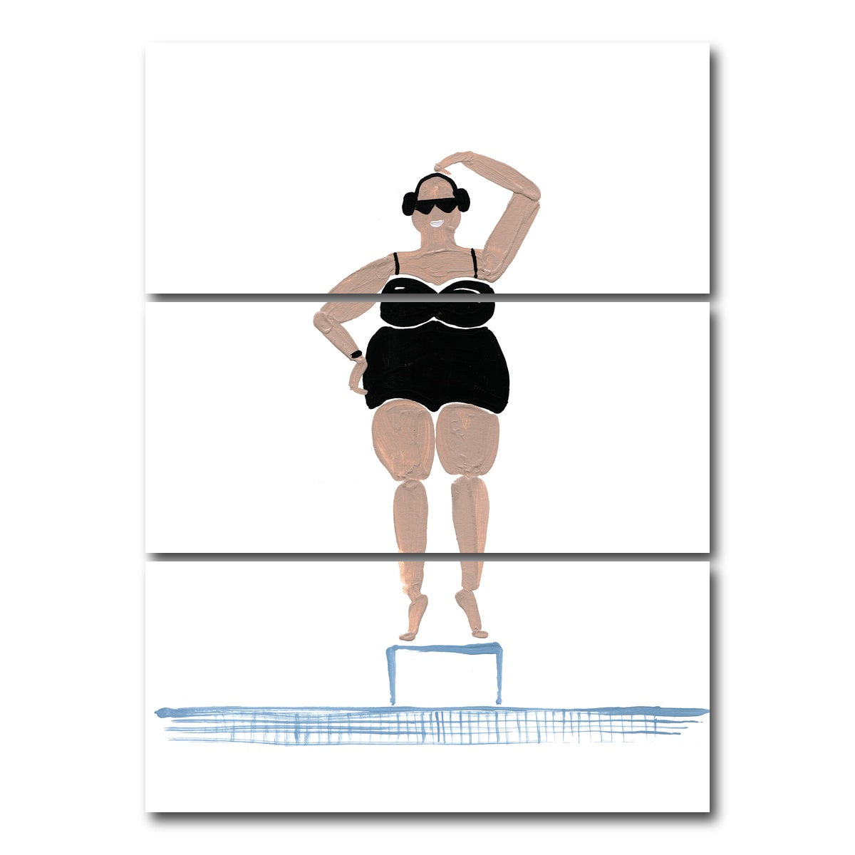 AUTO-MOCKUP WHITE | Pool Time | 3 Piece | Gallery Wrap Canvas | group=8x18_stacked