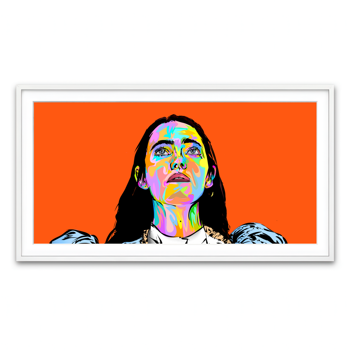 Framed Print 2x1 White