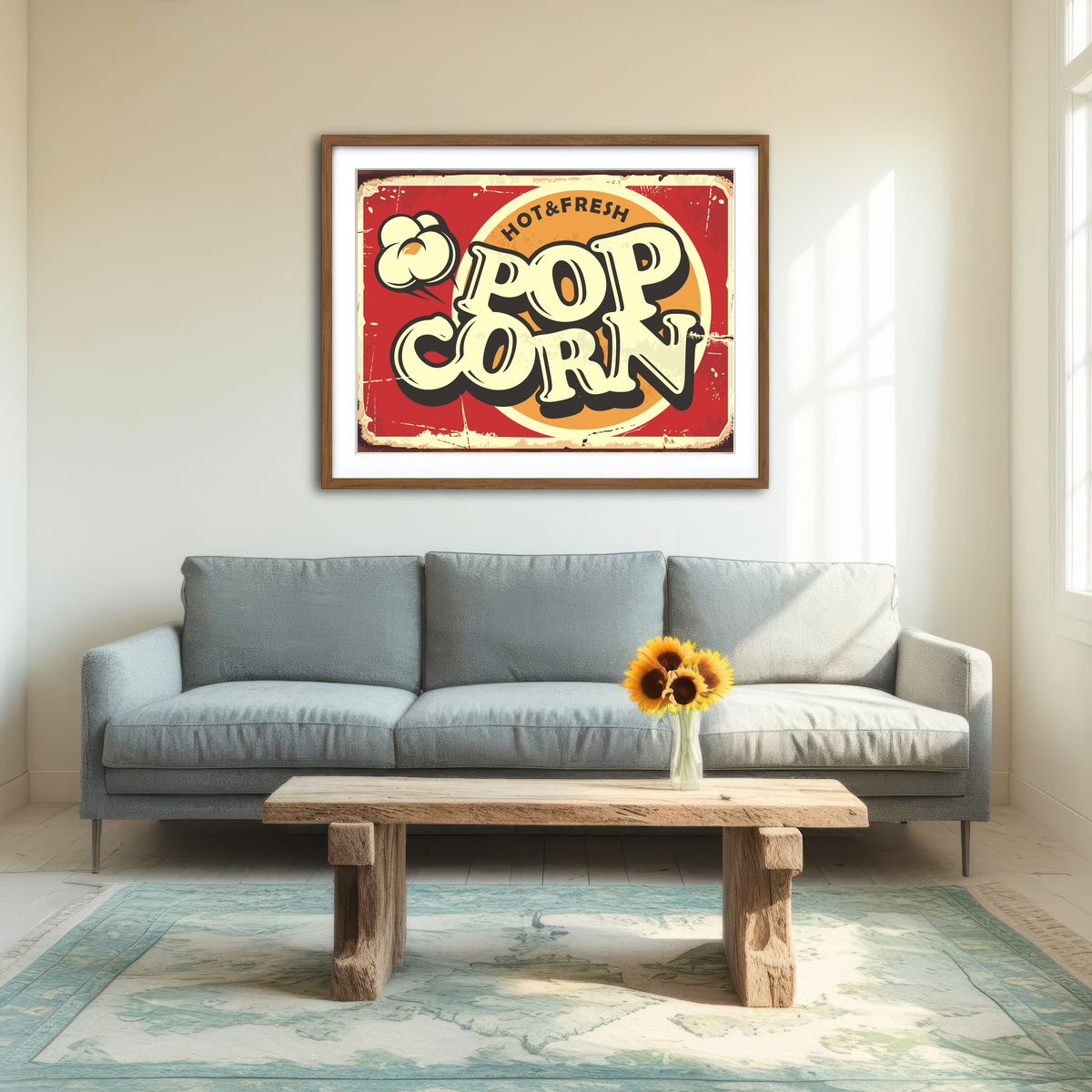 AUTO-MOCKUP ROOM | Pop Corn Wall Art