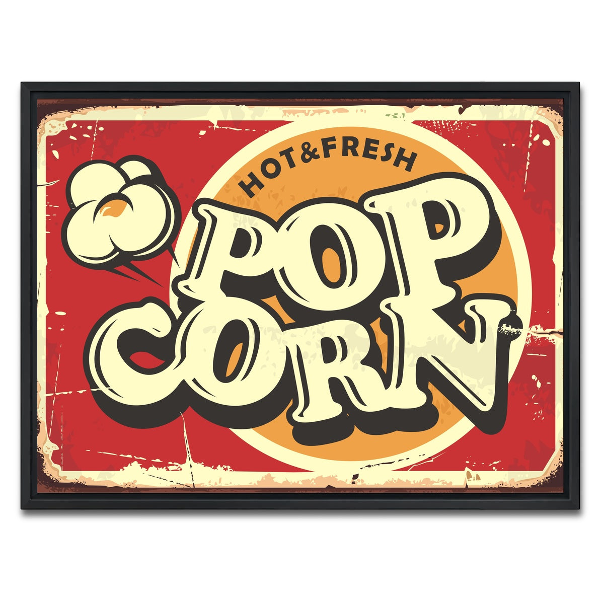 AUTO-MOCKUP WHITE | Pop Corn | 1 Piece | Black Framed Canvas | group=4x3