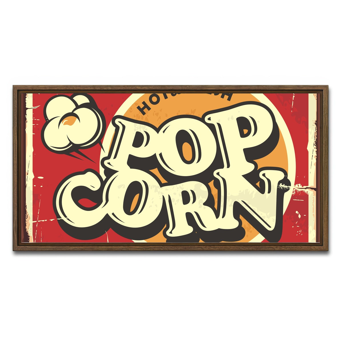 AUTO-MOCKUP WHITE | Pop Corn | 1 Piece | Walnut Framed Canvas | group=2x1