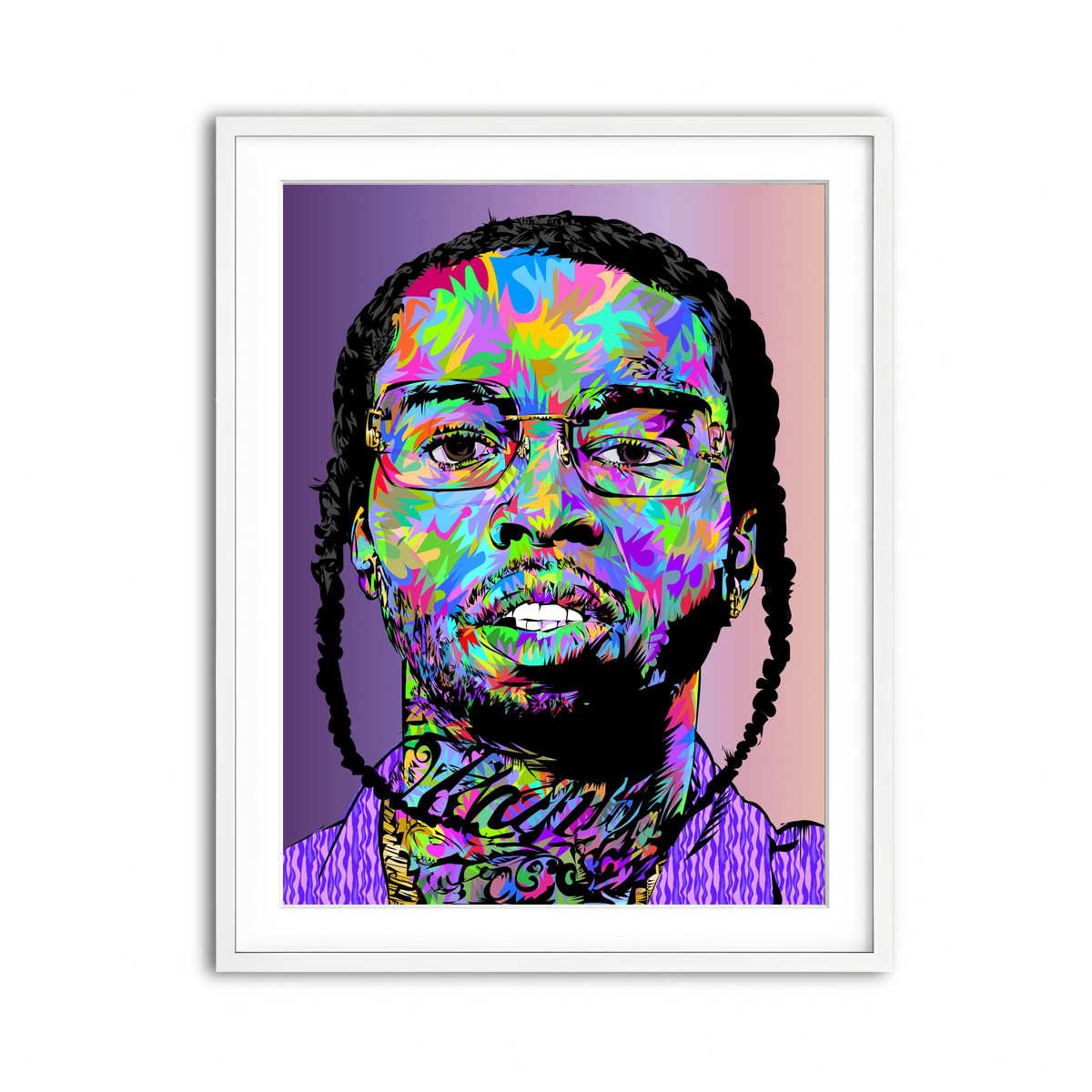 Framed Print 3x4 White