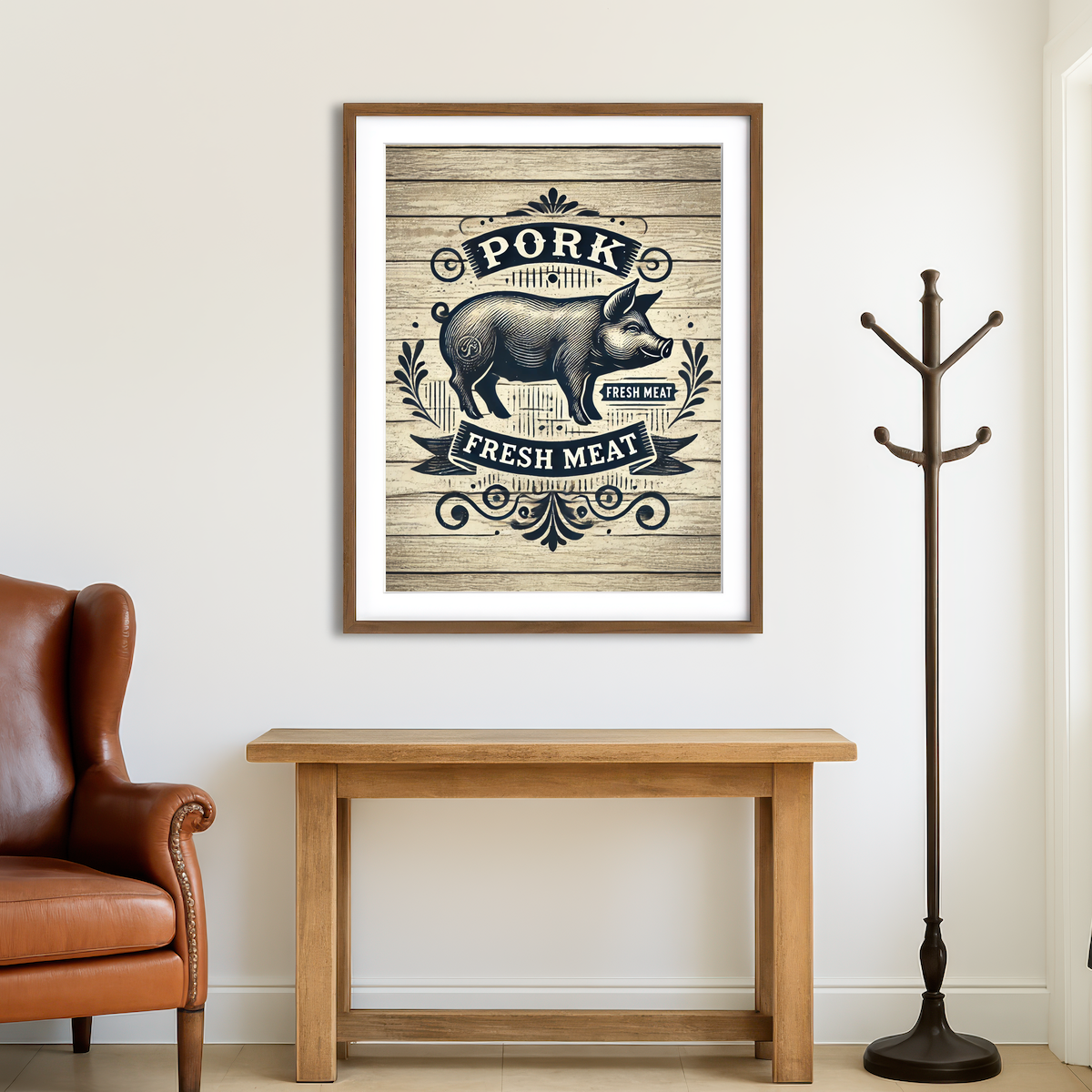 AUTO-MOCKUP ROOM | Pork and Fresh Meat Wall Art