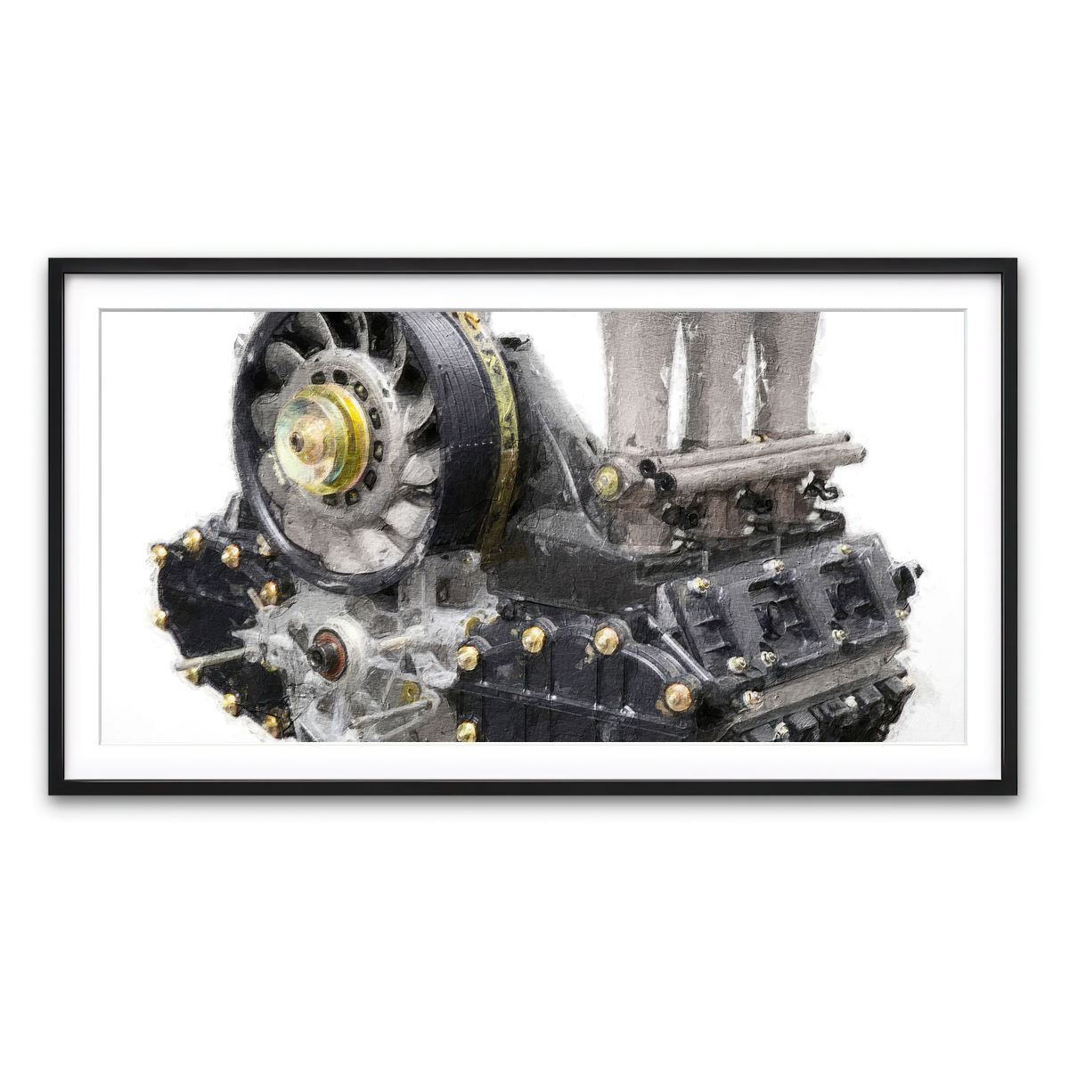 Framed Print 2x1 Black