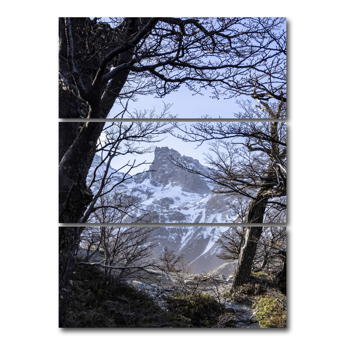 AUTO-MOCKUP WHITE | Portal to Patagonia | 3 Piece | Gallery Wrap Canvas | group=8x18_stacked