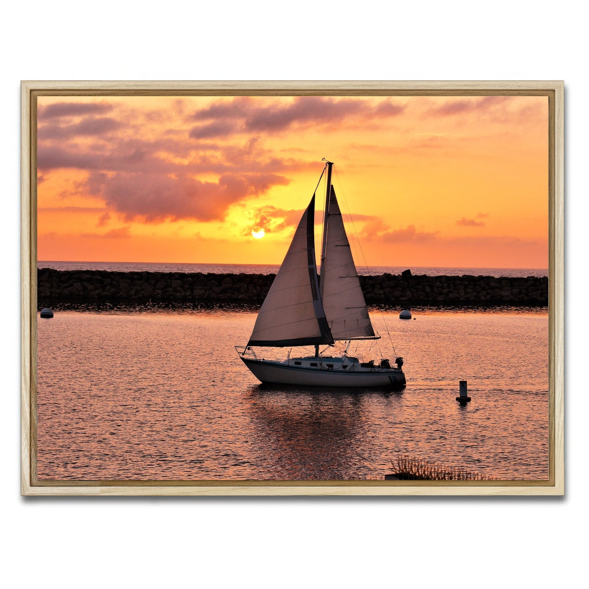 AUTO-MOCKUP WHITE | Portifino Redondo Beach | 1 Piece | Natural Framed Canvas | group=4x3