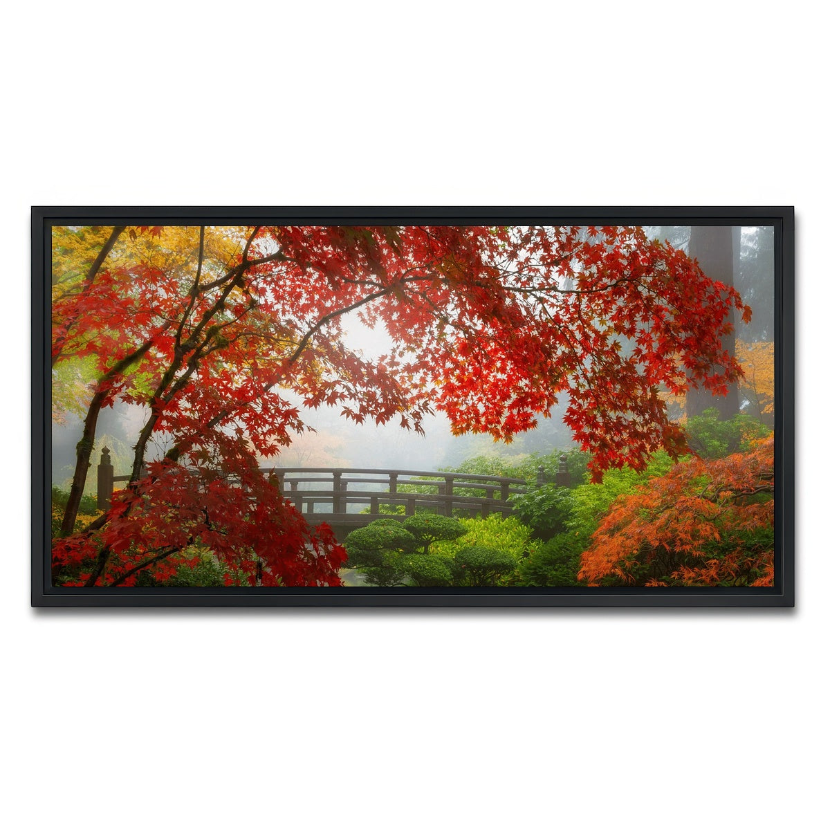 AUTO-MOCKUP WHITE | Portland Japanese Garden | 1 Piece | Black Framed Canvas | group=2x1