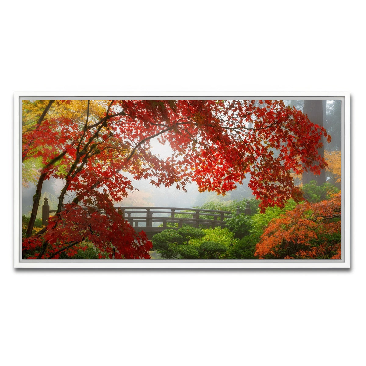 AUTO-MOCKUP WHITE | Portland Japanese Garden | 1 Piece | White Framed Canvas | group=2x1