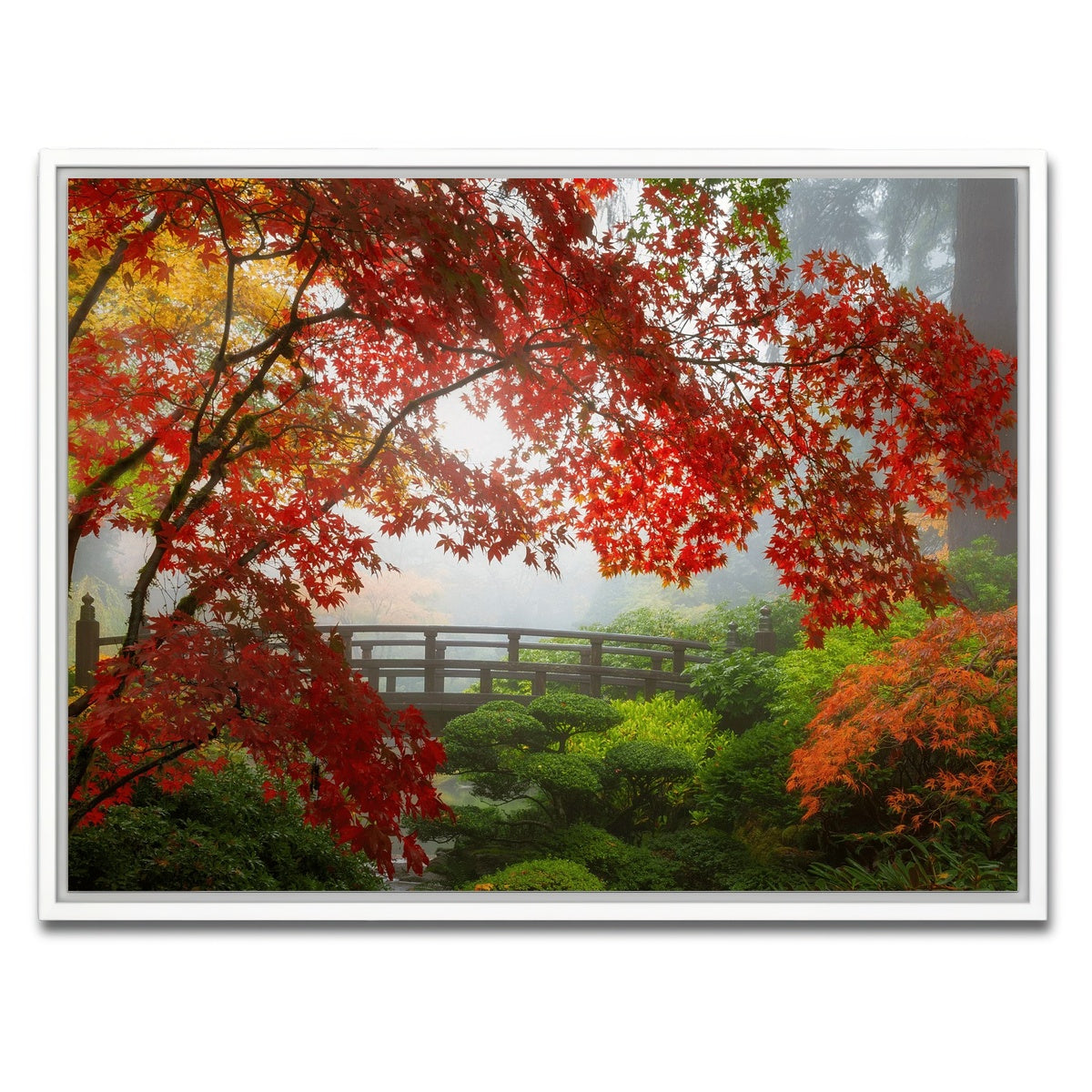 AUTO-MOCKUP WHITE | Portland Japanese Garden | 1 Piece | White Framed Canvas | group=4x3