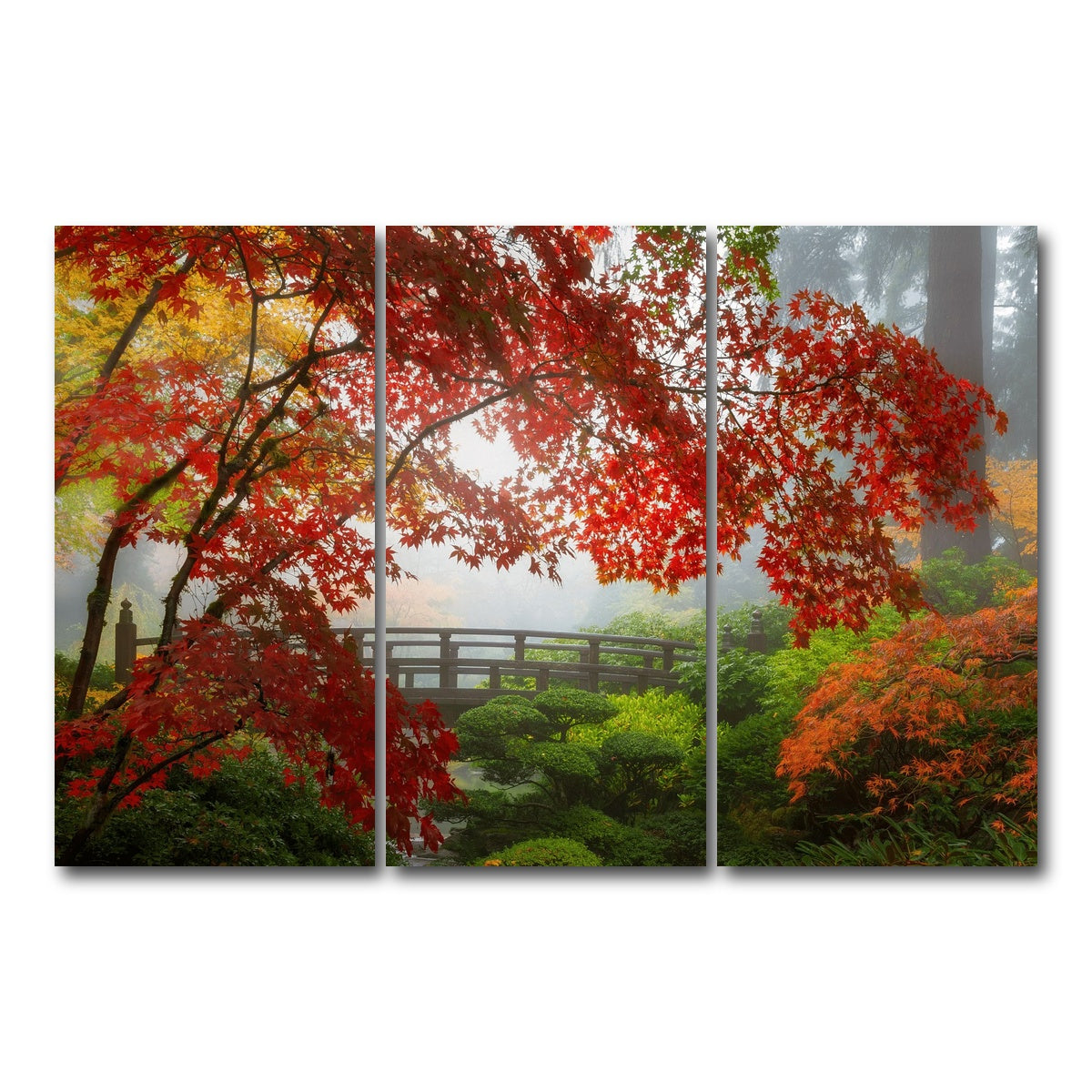 AUTO-MOCKUP WHITE | Portland Japanese Garden | 3 Piece | Gallery Wrap Canvas | group=12x24