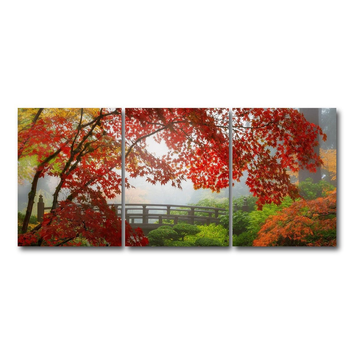 AUTO-MOCKUP WHITE | Portland Japanese Garden | 3 Piece | Gallery Wrap Canvas | group=18x24