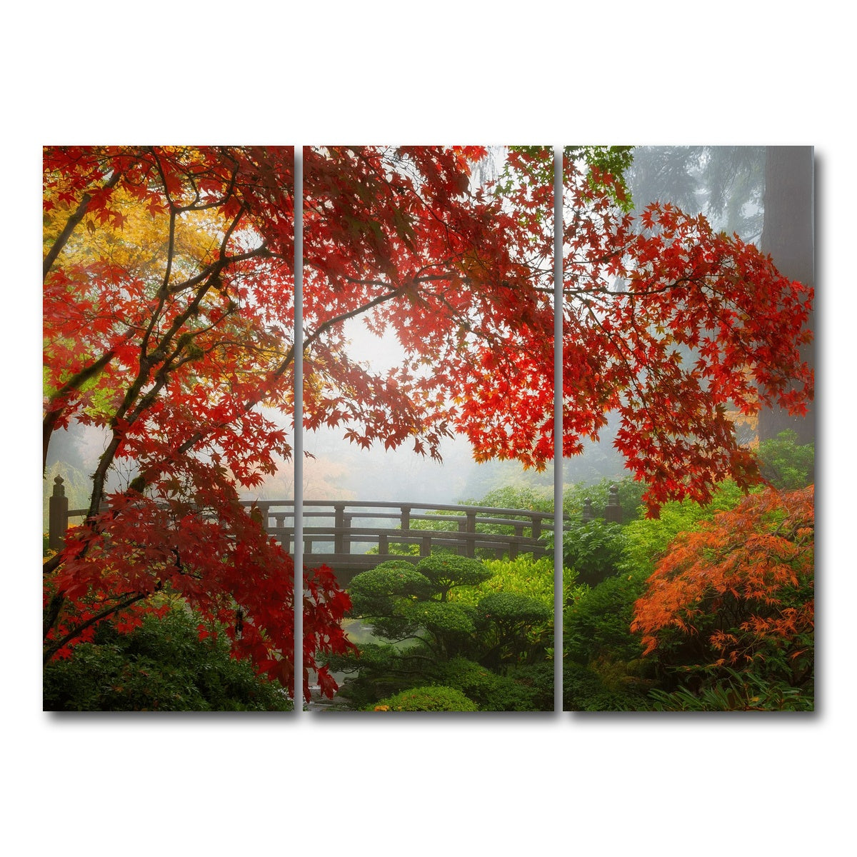 AUTO-MOCKUP WHITE | Portland Japanese Garden | 3 Piece | Gallery Wrap Canvas | group=8x18