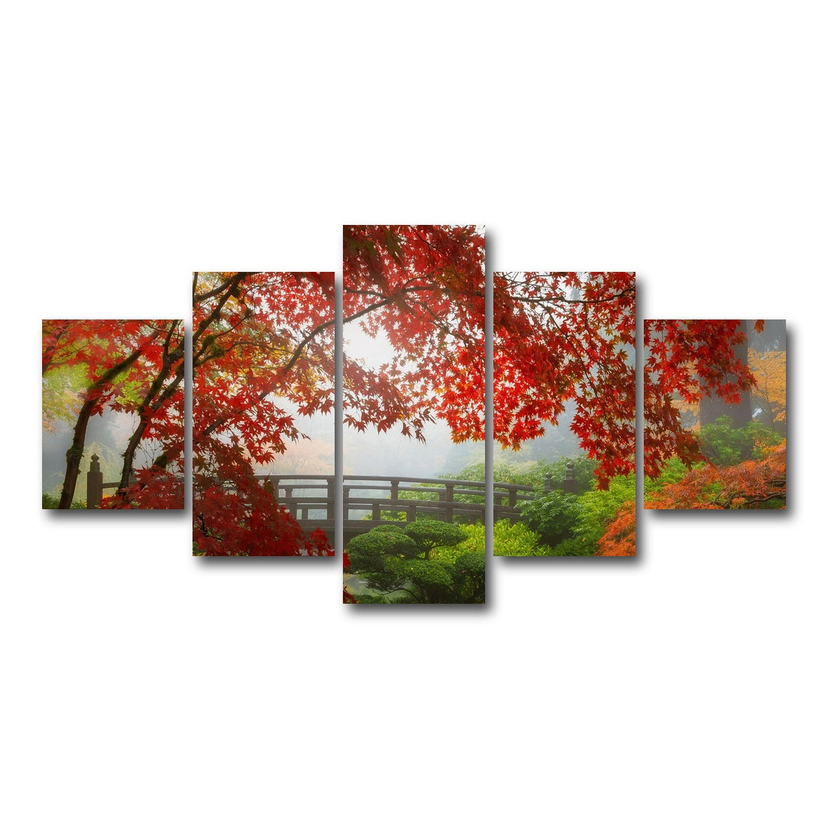 AUTO-MOCKUP WHITE | Portland Japanese Garden | 5 Piece | Gallery Wrap Canvas | group=5_short