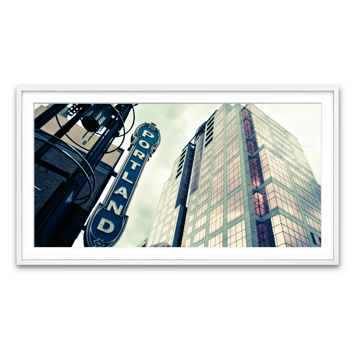 Framed Print 2x1 White