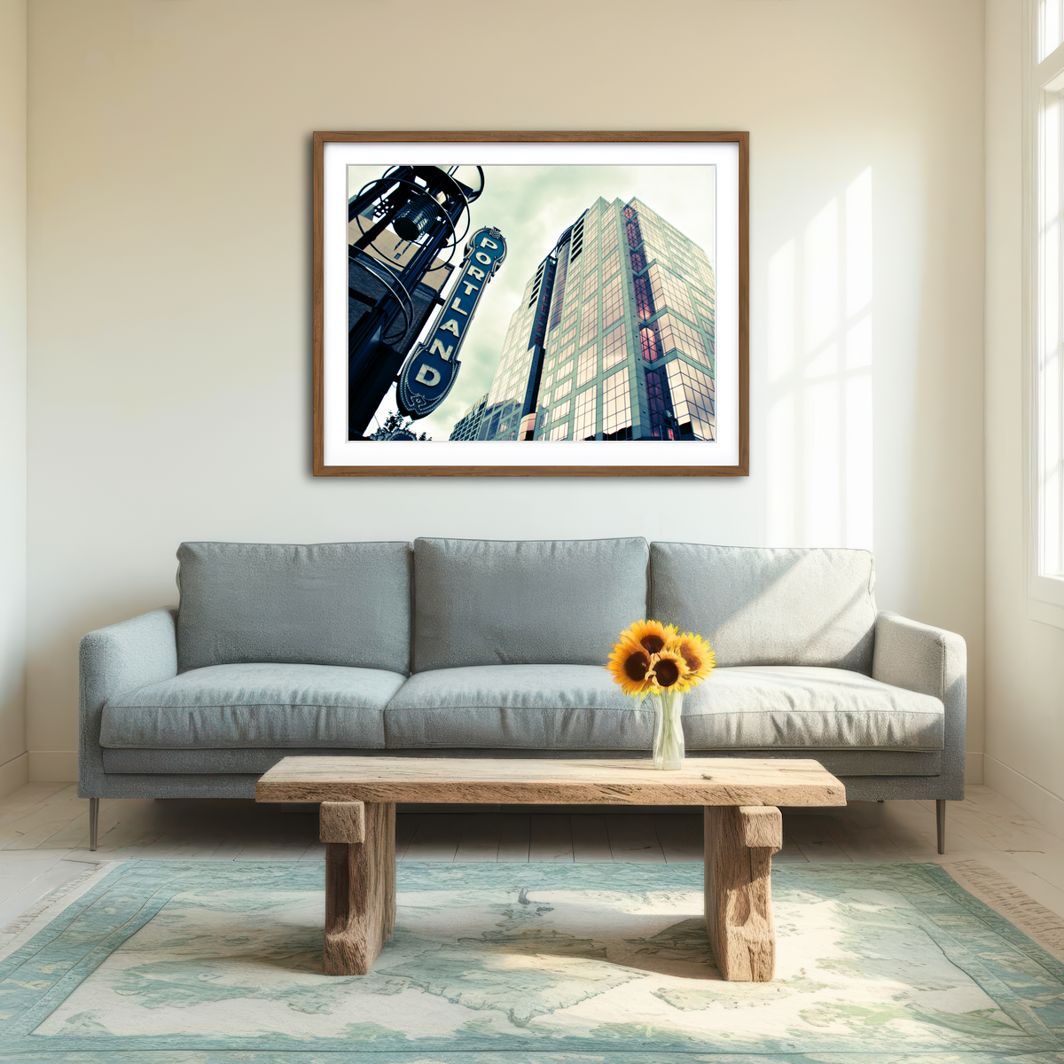 AUTO-MOCKUP ROOM | Portland Sign Wall Art