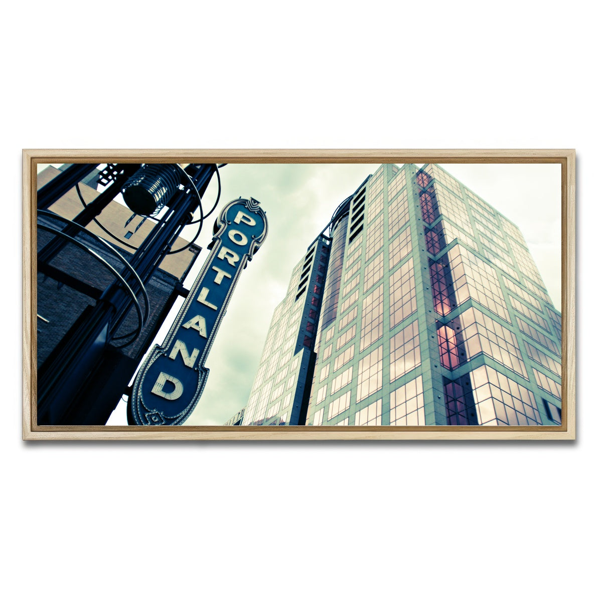 AUTO-MOCKUP WHITE | Portland Sign | 1 Piece | Natural Framed Canvas | group=2x1