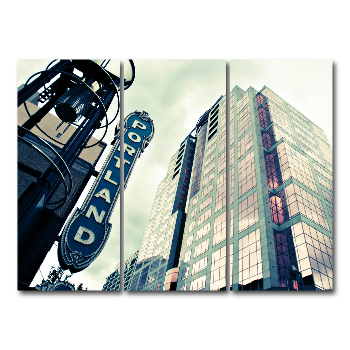 AUTO-MOCKUP WHITE | Portland Sign | 3 Piece | Gallery Wrap Canvas | group=8x18