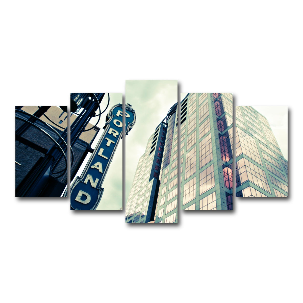 AUTO-MOCKUP WHITE | Portland Sign | 5 Piece | Gallery Wrap Canvas | group=5_normal