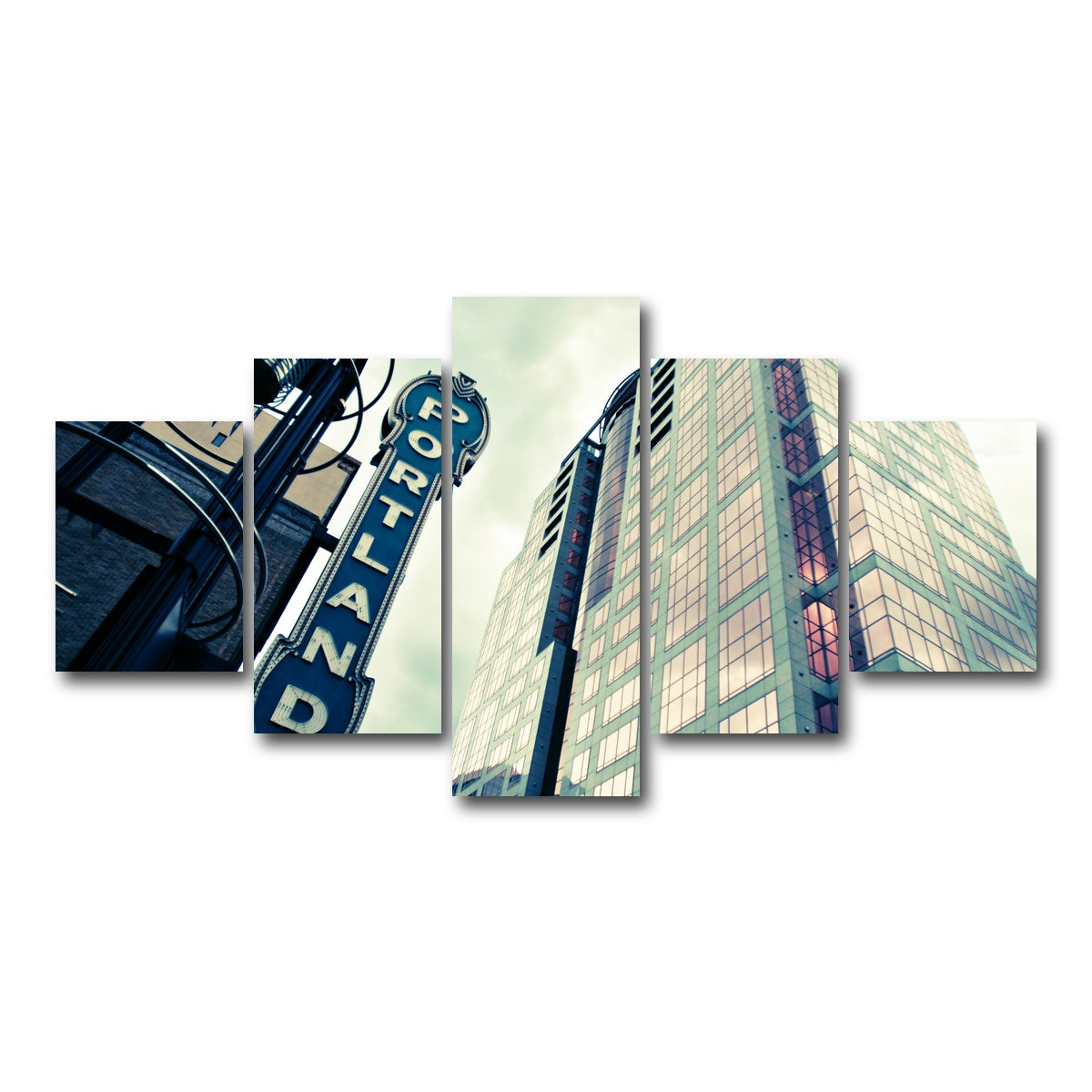 AUTO-MOCKUP WHITE | Portland Sign | 5 Piece | Gallery Wrap Canvas | group=5_short