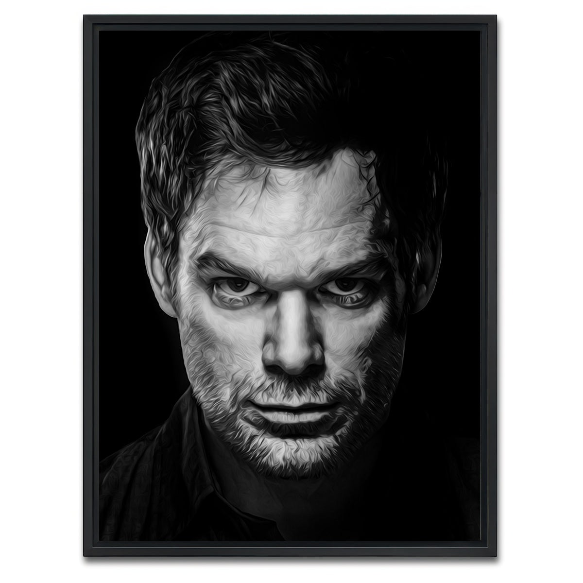 AUTO-MOCKUP WHITE | Portrait Dexter | 1 Piece | Black Framed Canvas | group=3x4