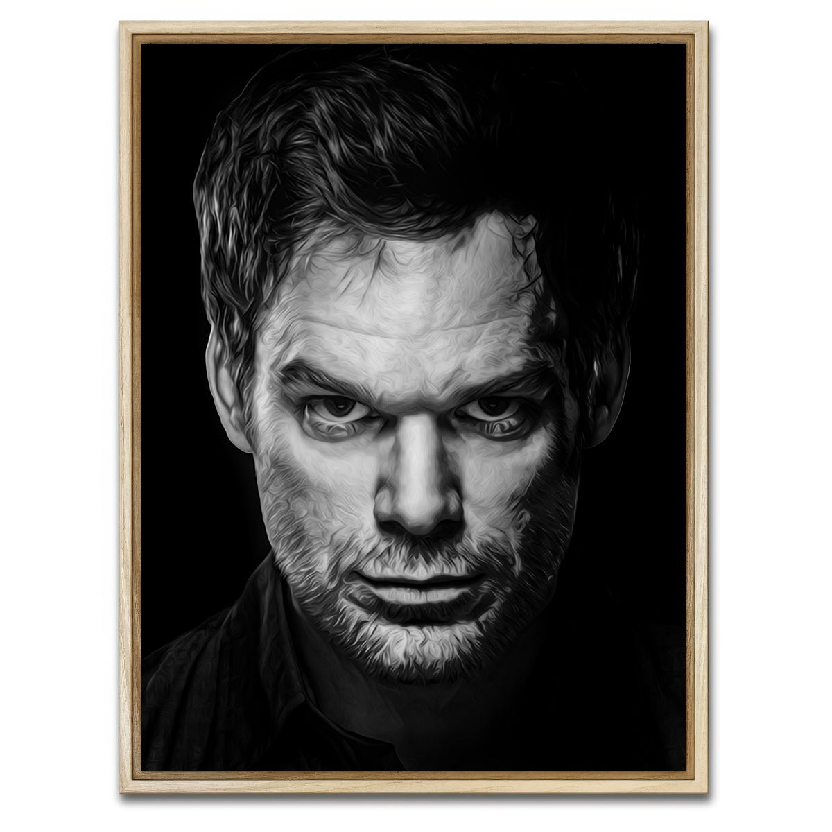 AUTO-MOCKUP WHITE | Portrait Dexter | 1 Piece | Natural Framed Canvas | group=3x4