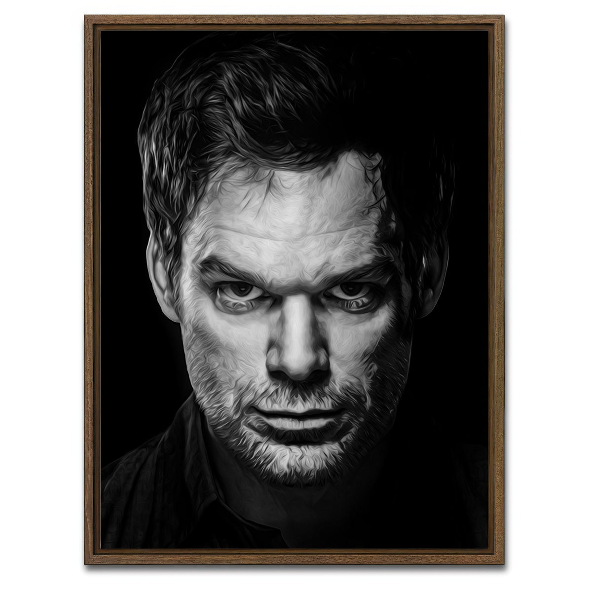 AUTO-MOCKUP WHITE | Portrait Dexter | 1 Piece | Walnut Framed Canvas | group=3x4