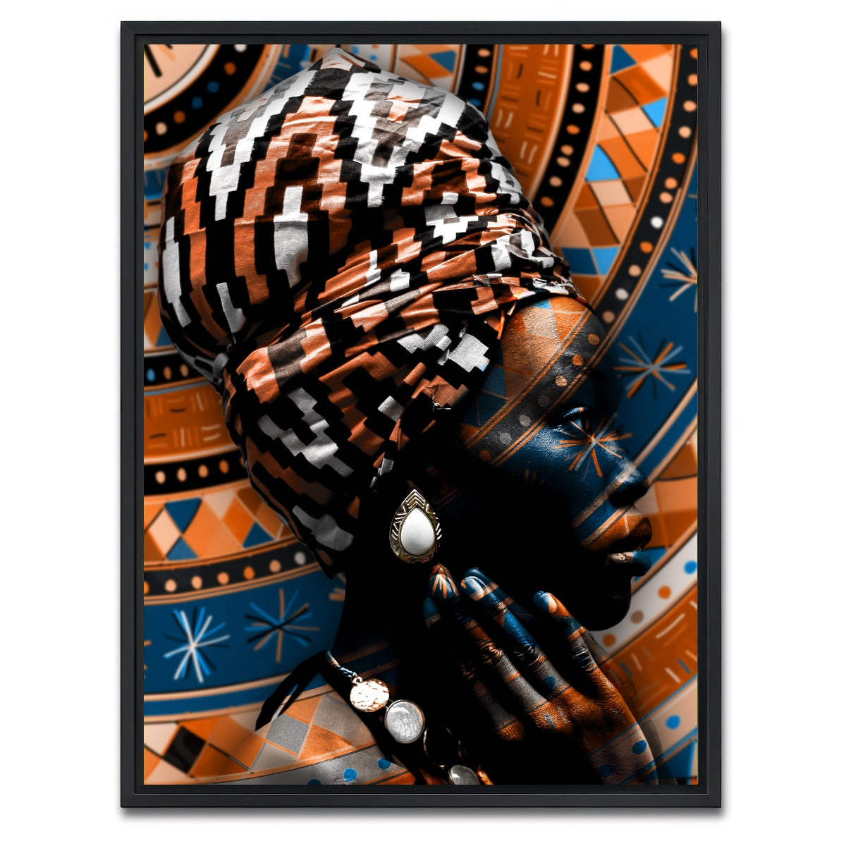 AUTO-MOCKUP WHITE | Portrait | 1 Piece | Black Framed Canvas | group=3x4