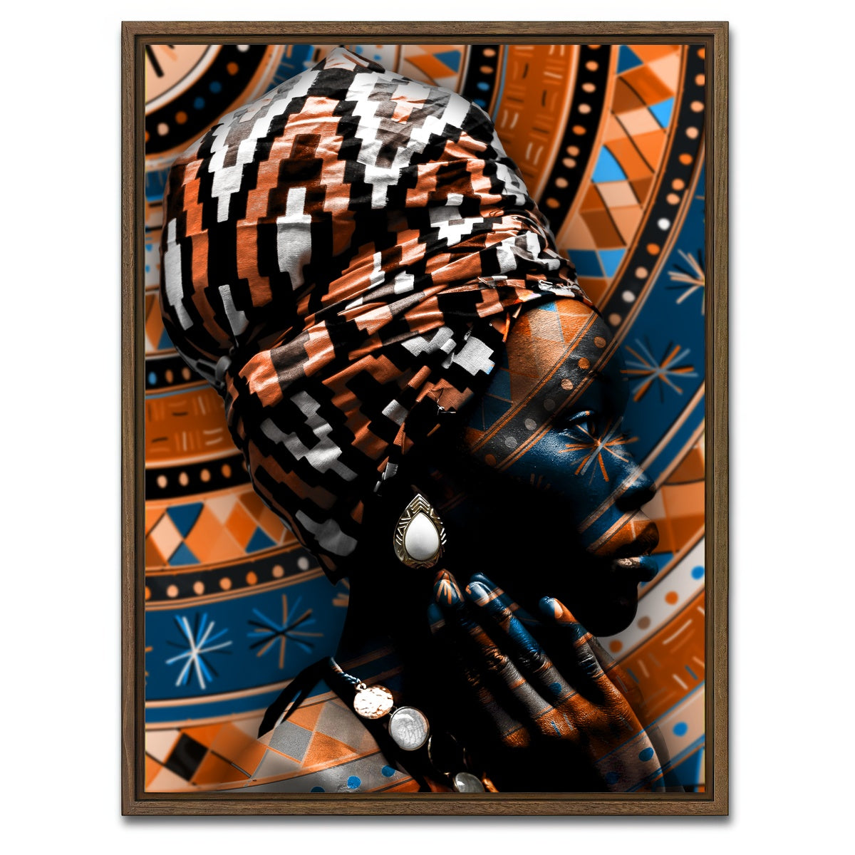 AUTO-MOCKUP WHITE | Portrait | 1 Piece | Walnut Framed Canvas | group=3x4