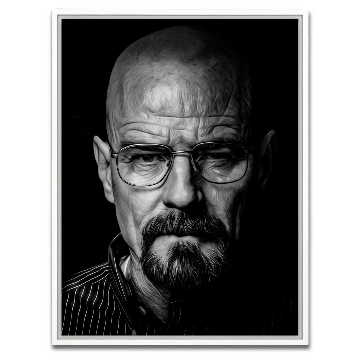 AUTO-MOCKUP WHITE | Portrait breaking bad | 1 Piece | White Framed Canvas | group=3x4