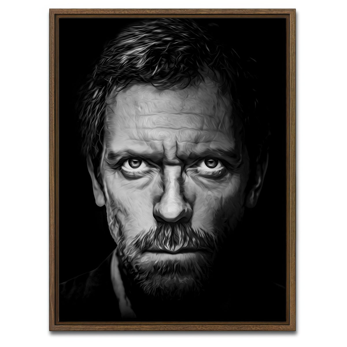 AUTO-MOCKUP WHITE | Portrait dr house | 1 Piece | Walnut Framed Canvas | group=3x4