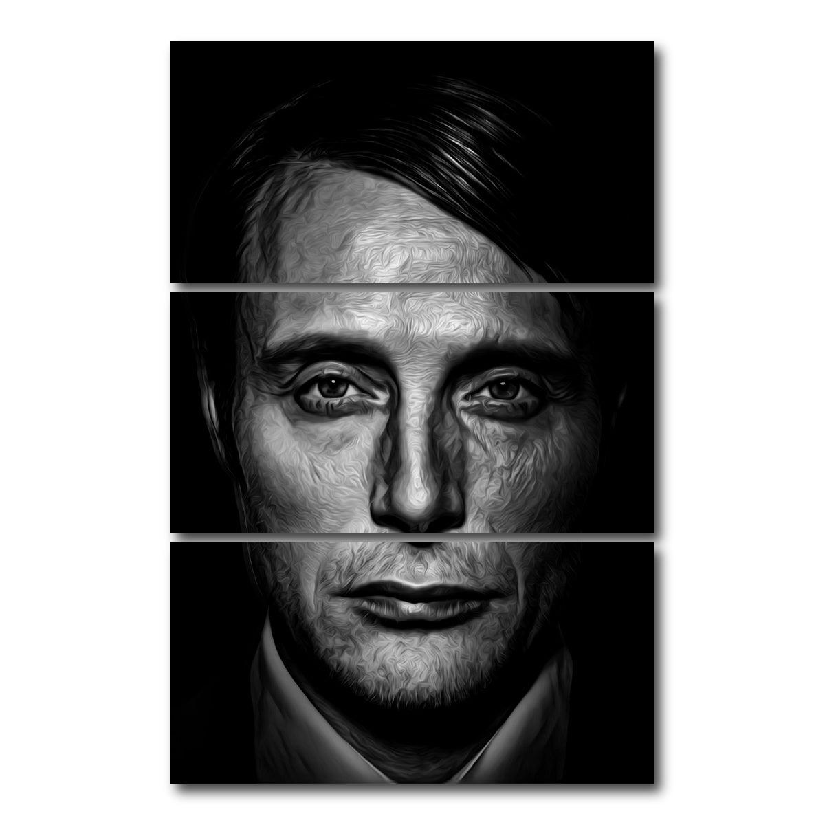 AUTO-MOCKUP WHITE | Portrait hannibal | 3 Piece | Gallery Wrap Canvas | group=12x24_stacked