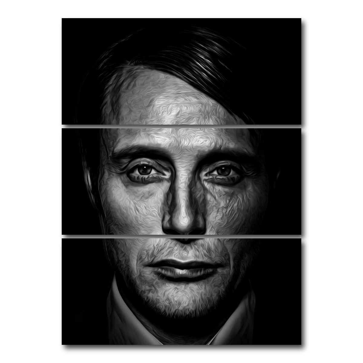 AUTO-MOCKUP WHITE | Portrait hannibal | 3 Piece | Gallery Wrap Canvas | group=8x18_stacked