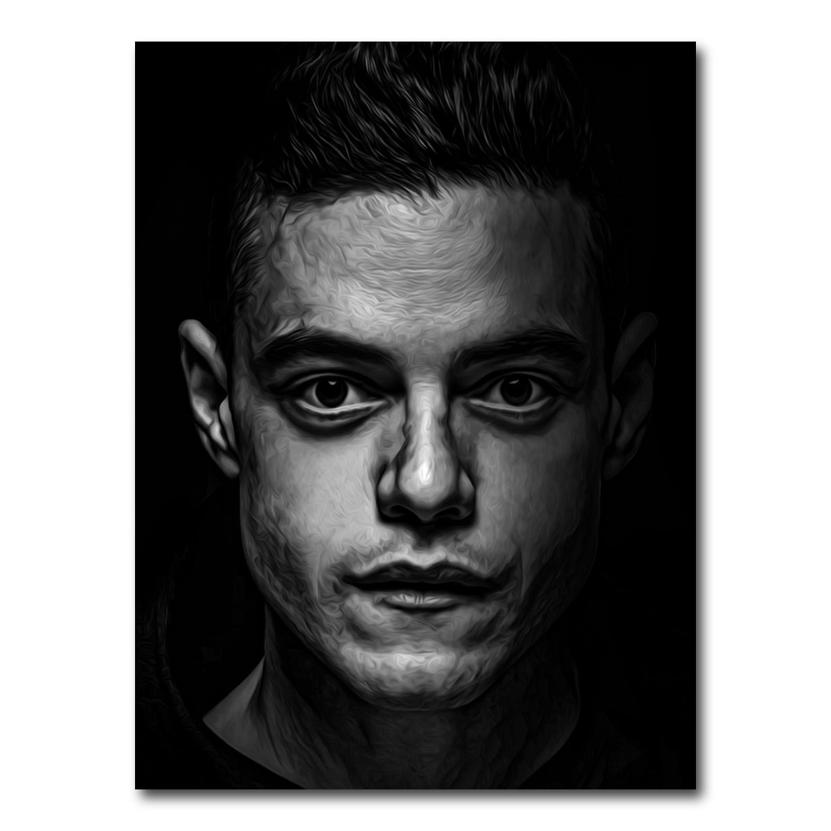 AUTO-MOCKUP WHITE | Portrait mr robot | 1 Piece | Gallery Wrap Canvas | group=3x4