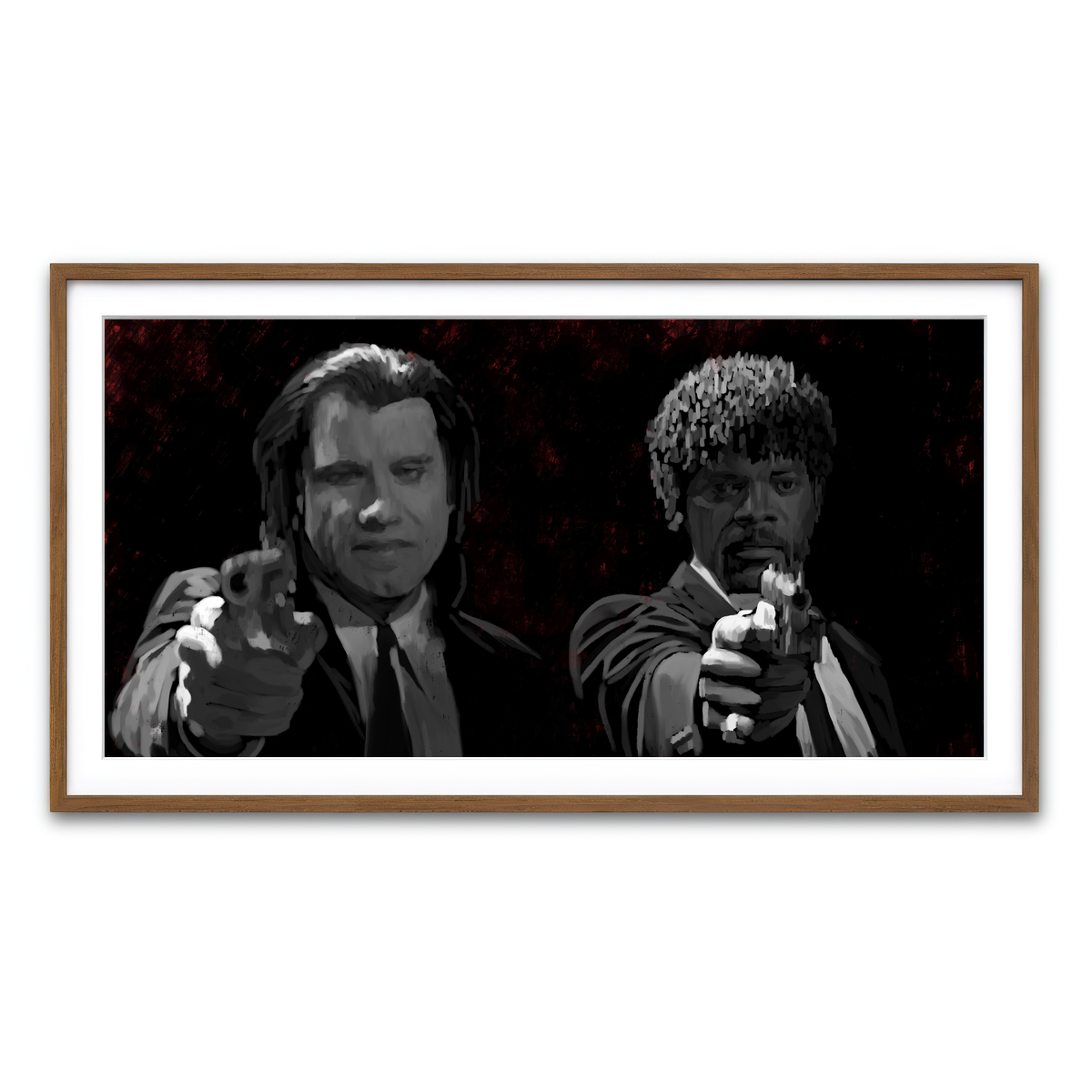 Framed Print 2x1 Walnut