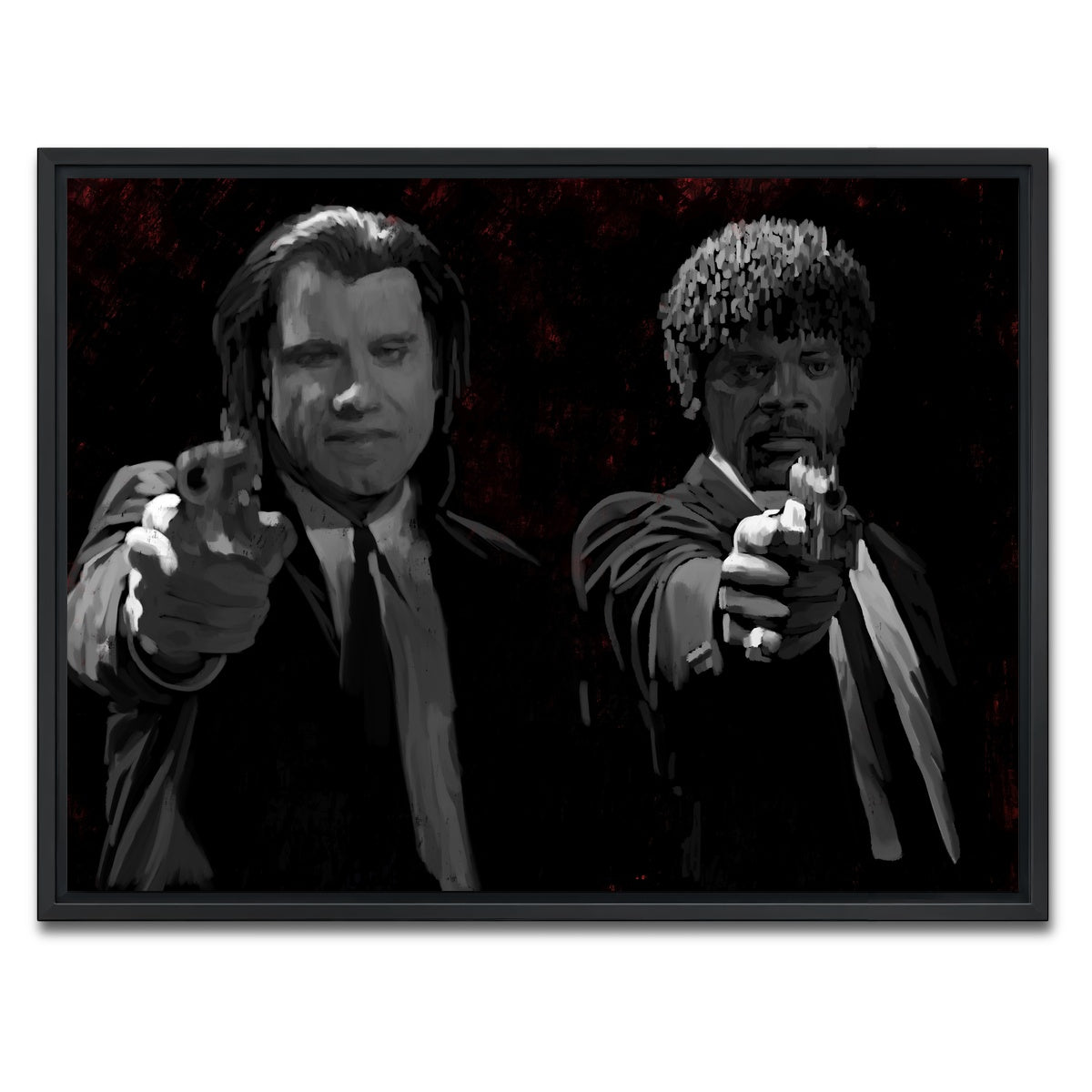 AUTO-MOCKUP WHITE | Portrait of Jules and Vincent | 1 Piece | Black Framed Canvas | group=4x3