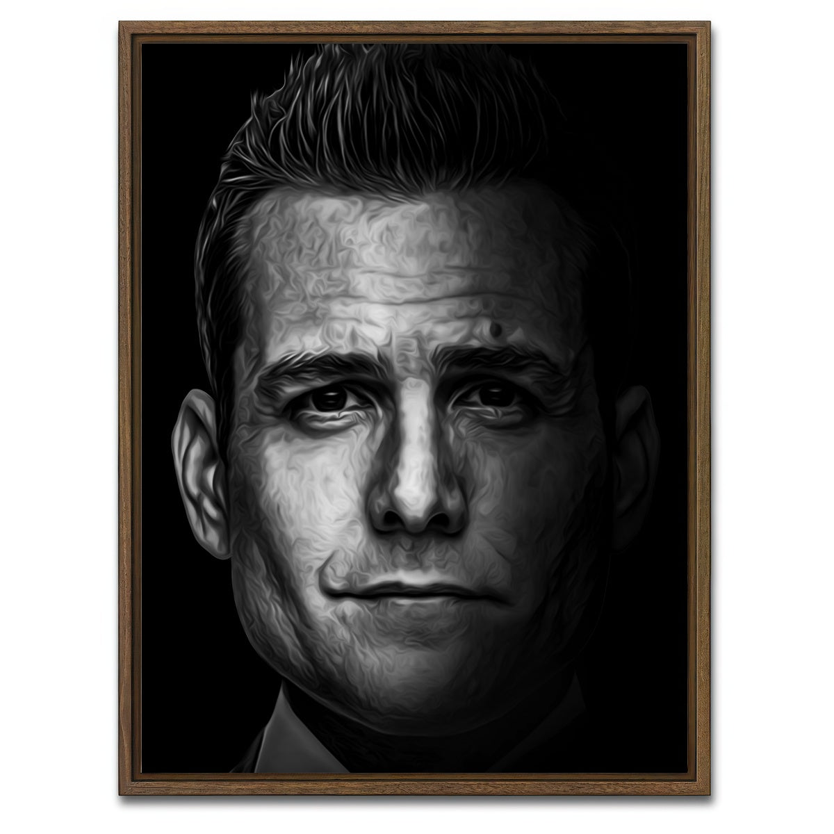 AUTO-MOCKUP WHITE | Portrait suits | 1 Piece | Walnut Framed Canvas | group=3x4