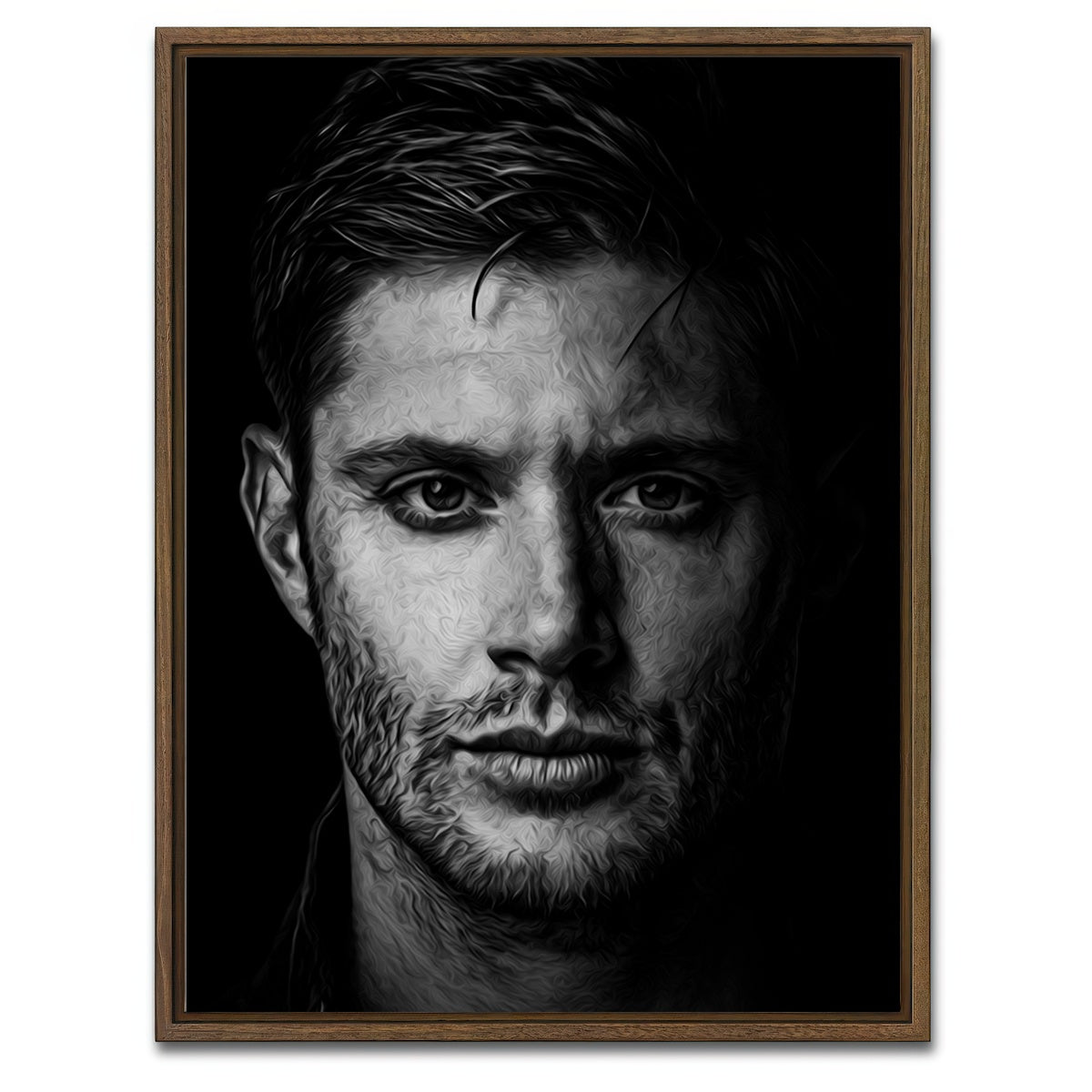 AUTO-MOCKUP WHITE | Portrait supernatural | 1 Piece | Walnut Framed Canvas | group=3x4