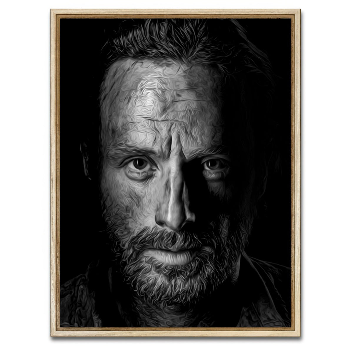 AUTO-MOCKUP WHITE | Portrait the walking dead | 1 Piece | Natural Framed Canvas | group=3x4