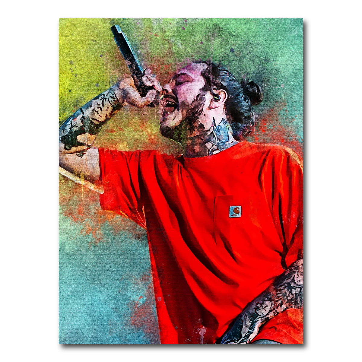 AUTO-MOCKUP WHITE | Post malone Abstract | 1 Piece | Gallery Wrap Canvas | group=3x4